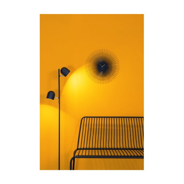 Čierne nástenné hodiny Karlsson Peony, ø 45 cm-image-1