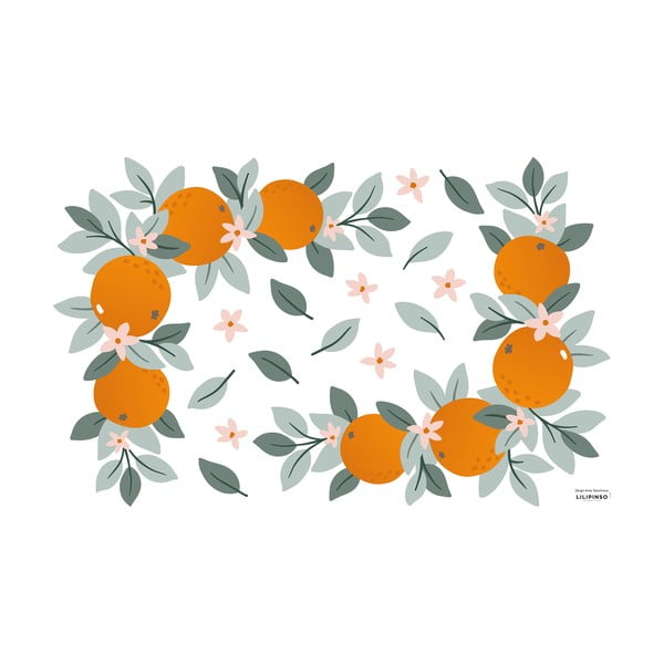 Hárok samolepiek 64x40 cm Oranges Ornaments – Lilipinso