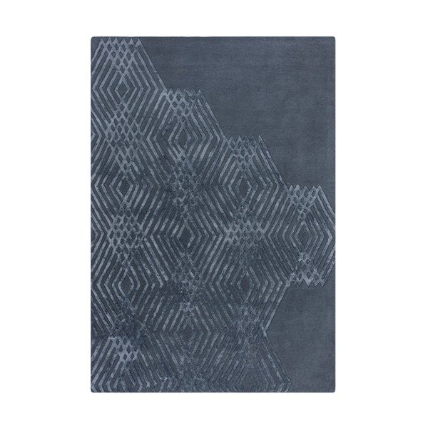 Modrý vlnený koberec Flair Rugs Diamonds, 160 x 230 cm