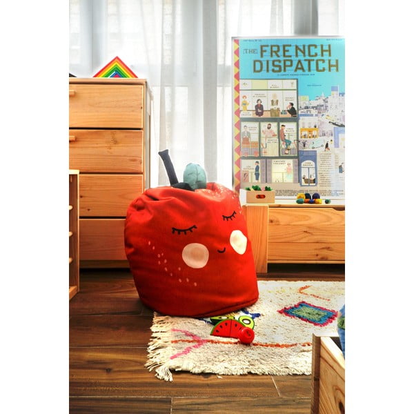 Červený detský sedací vak Apple - Little Nice Things-image-1