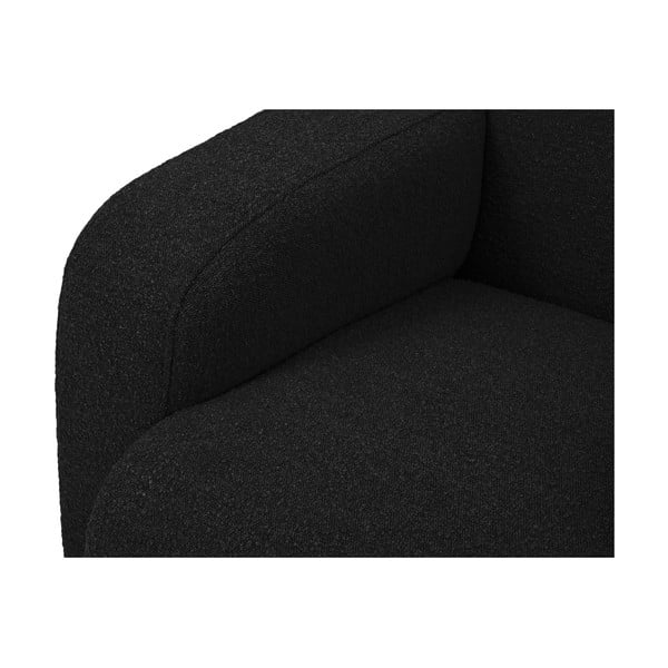 Čierna rohová pohovka z textílie bouclé (pravý roh) Molino – Micadoni Home-image-4