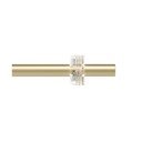 Matne zlatá oceľová roztiahnuteľná garniža 107 - 305 cm Flute – Umbra