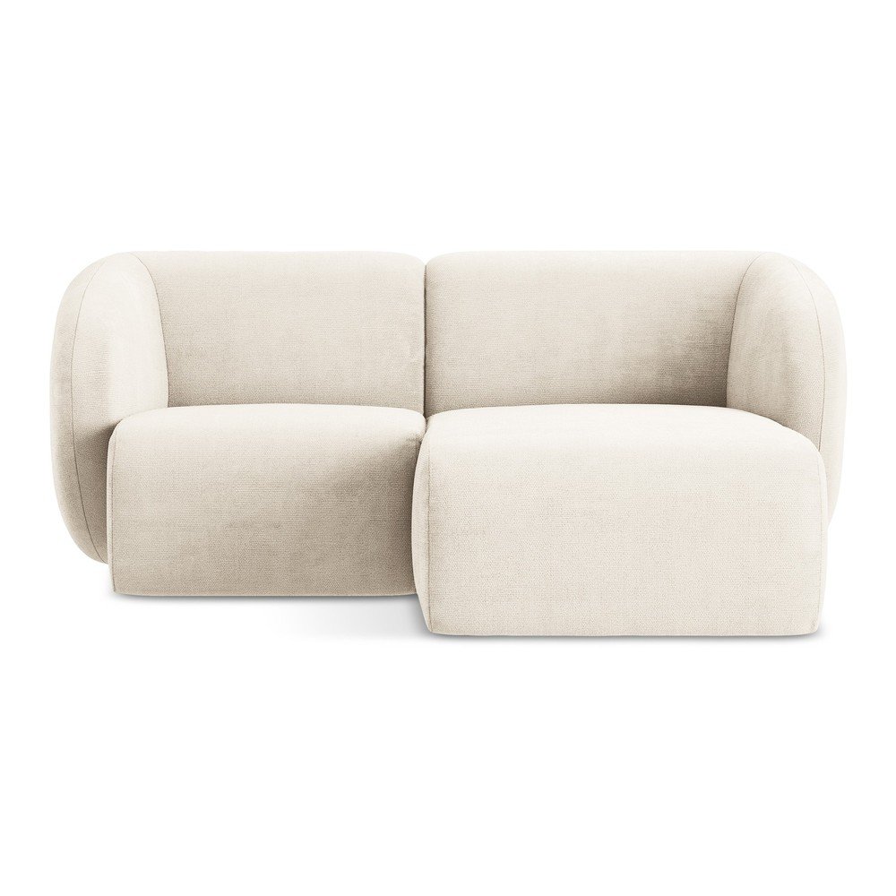 Béžová ženilková rohová pohovka (pravý roh/s leňoškou) Lani – Makamii