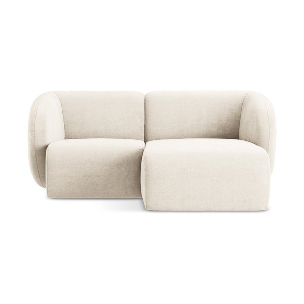 Béžová ženilková rohová pohovka (pravý roh/s leňoškou) Lani – Makamii