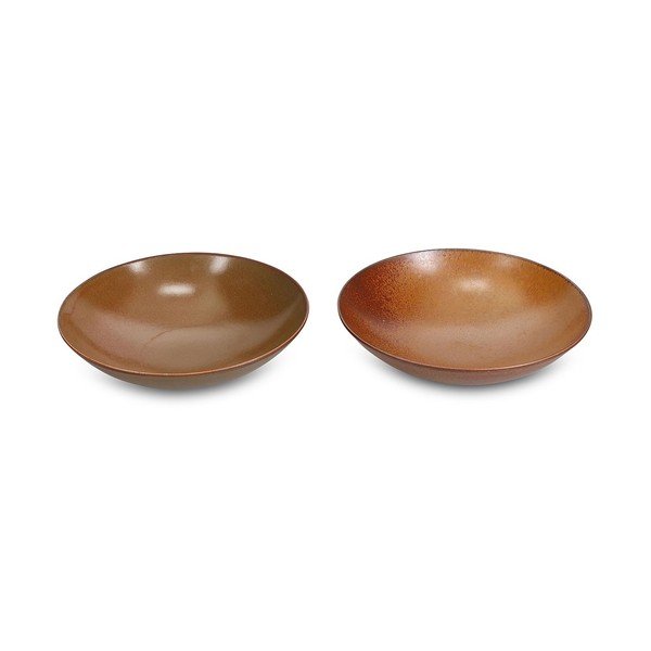 Hnedý hlboký  porcelánový tanier ø 26 cm Ovio – BonBistro-image-3