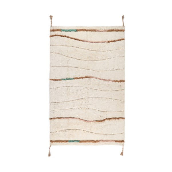 Krémovobiely umývateľný koberec 130x190 cm Serena - Nattiot