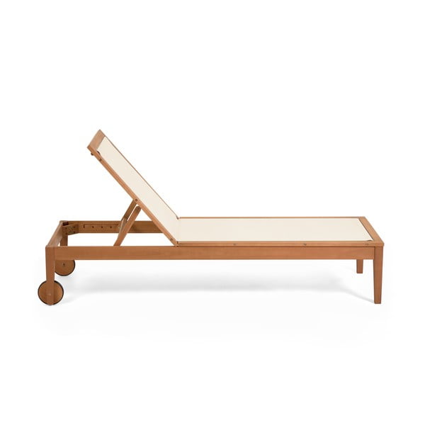 Béžové záhradné ležadlo z eukalyptového dreva Kave Home Caterin-image-2