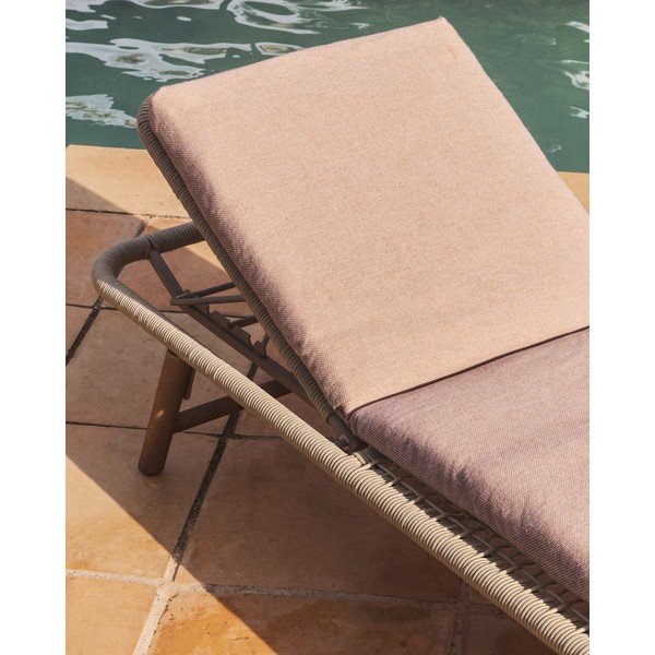 Béžový záhradný sedák na ležadlo 50x175 cm Maoni – Kave Home-image-1