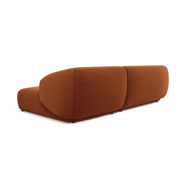 Oranžová zamatová rohová pohovka (pravý roh) Moana – Makamii-image-4