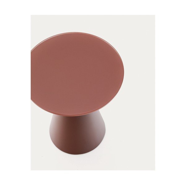 Okrúhly odkladací stolík so sklenenou doskou ø 30 cm Wilshire – Kave Home-image-2