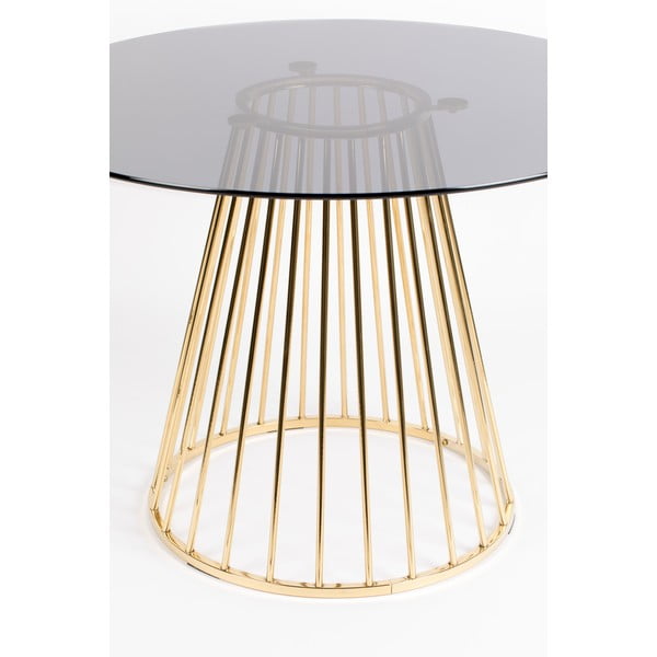 Okrúhly jedálenský stôl so sklenenou doskou ø 104 cm Floris – White Label-image-2