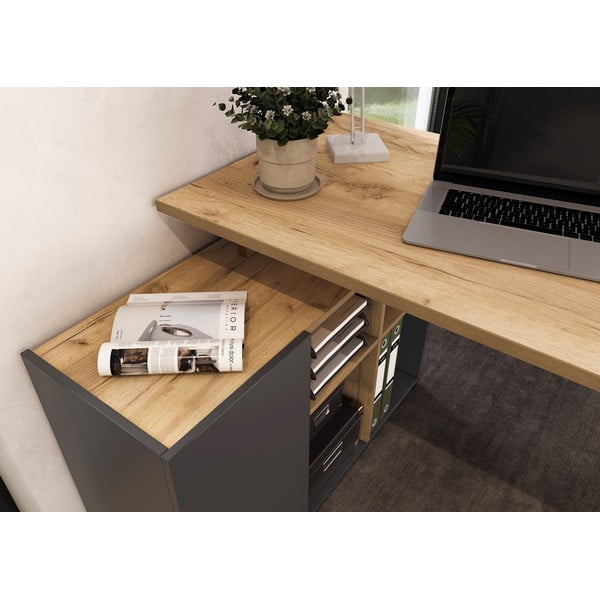 Rohový pracovný stôl 90x120 cm Adrano – Germania-image-1