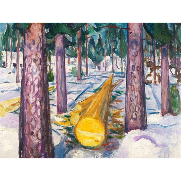 Reprodukcia obrazu Edvard Munch - The Yellow Log, 60 x 45 cm