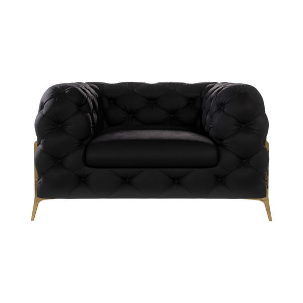 Čierne zamatové kreslo Chelsea Bis – Ropez-image-2