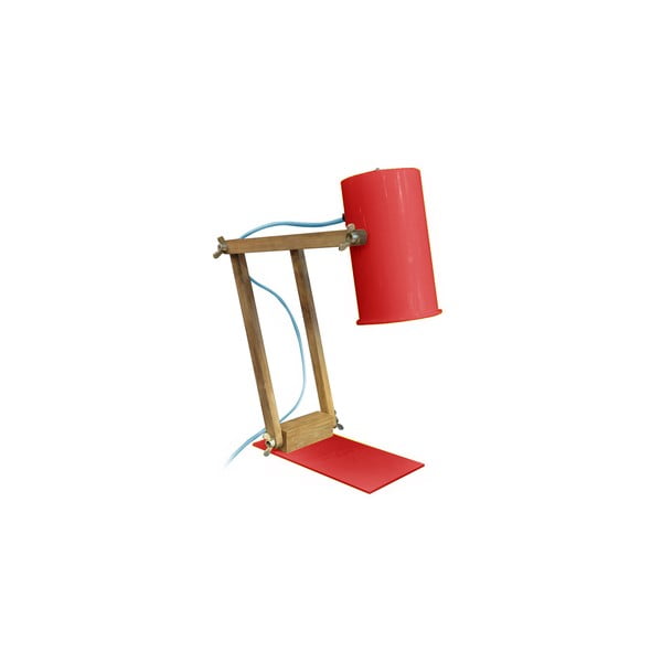 Červená stolová lampa Red Cartel Baltic, 58 cm