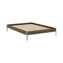 Hnedá dvojlôžková posteľ z borovicového dreva s roštom 140x200 cm Core – Karup Design