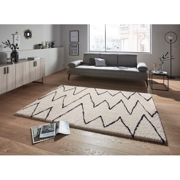 Béžovo-čierny koberec Mint Rugs Jara, 200 x 290 cm-image-1