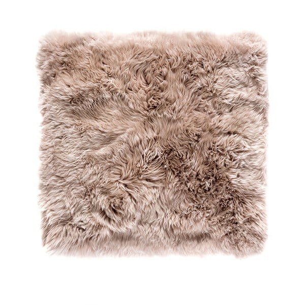 Svetlohnedý koberec z ovčej kožušiny Royal Dream Zealand, 70 × 70 cm