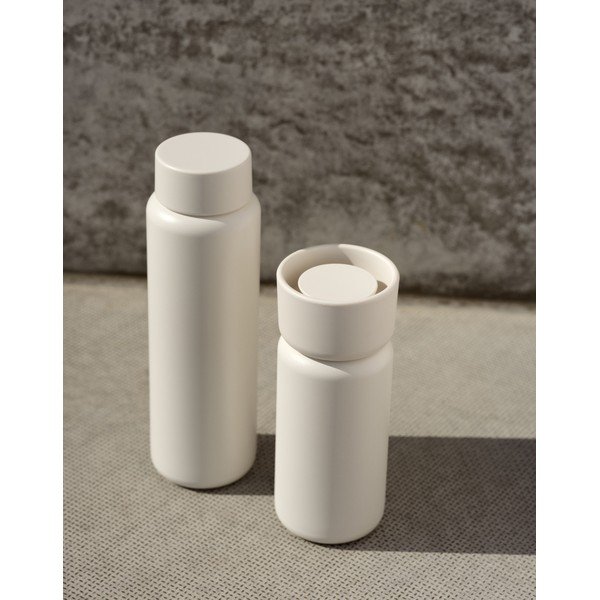 Béžový termo hrnček z nehrdzavejúcej ocele 400 ml Singles – Zone-image-1