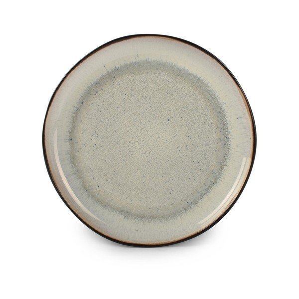 Čierny/béžový dezertný kameninový tanier ø 21,5 cm Lunar – Salt&Pepper