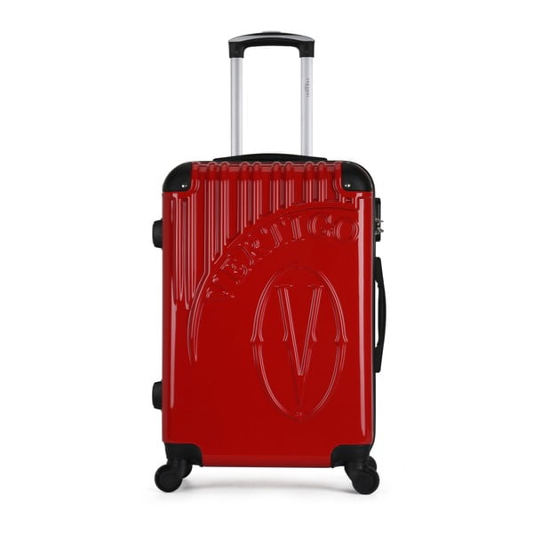 Červený cestovný kufor na kolieskach VERTIGO Valise Grand Format Duro, 47 × 72 cm