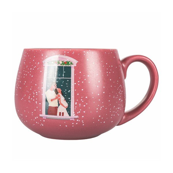 Ružový vianočný porcelánový hrnček 400 ml Pink Xmas - VDE Tivoli 1996-image-1