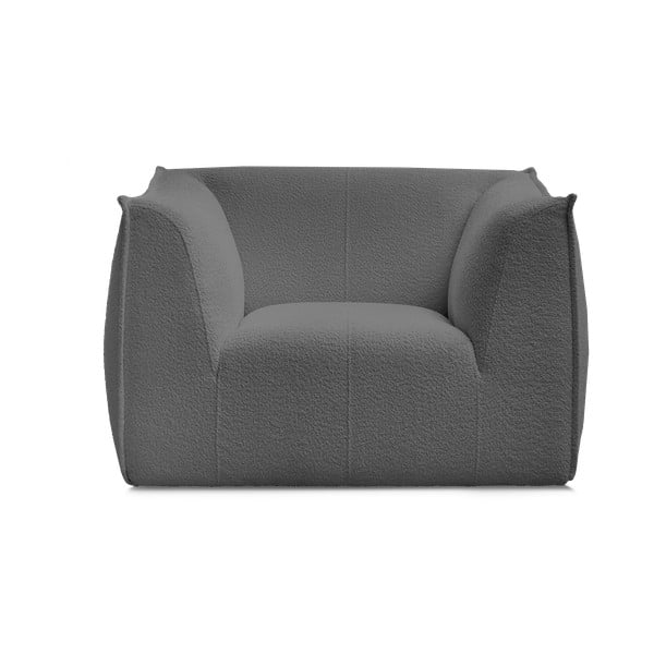 Tmavosivé kreslo z textílie buklé Giorgia – Bobochic Paris-image-3