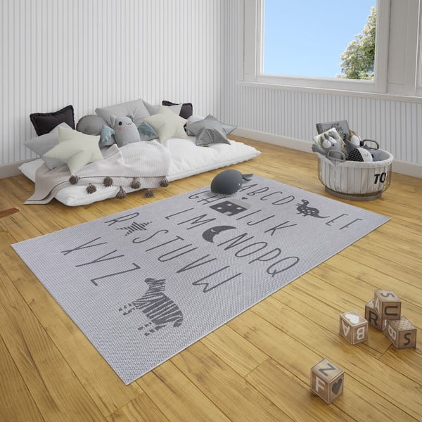 Sivý detský koberec Ragami Letters, 80 x 150 cm-image-3