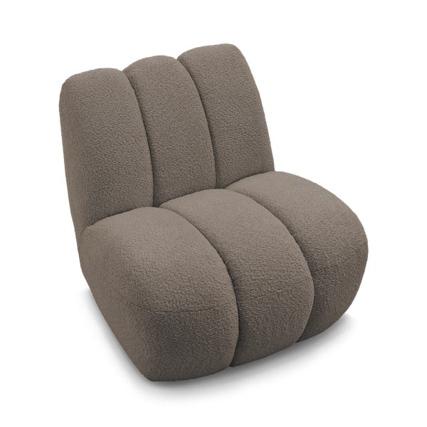 Taupe kreslo z textílie buklé Janissaire – Bobochic Paris-image-4