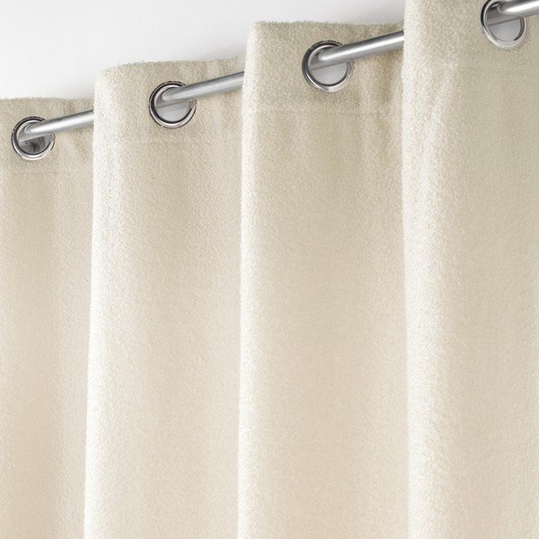 Krémový záves z materiálu buklé 140x240 cm Wooly – douceur d'intérieur-image-1