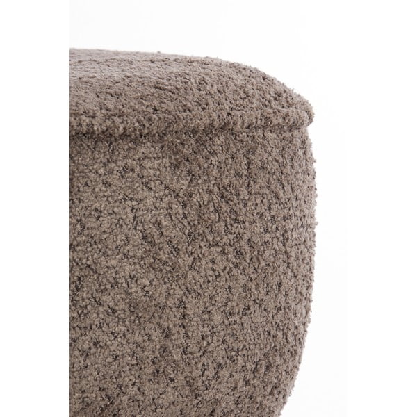 Hnedý taburet z textílie buklé Leyla – Light & Living-image-1
