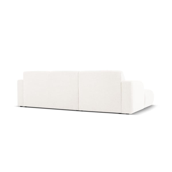 Biela rohová pohovka z textílie bouclé (ľavý roh) Molino – Micadoni Home-image-3