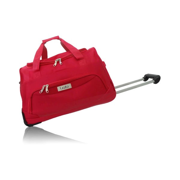 Červená cestovná taška na kolieskach Les P'tites Bombes Goteborg, 91 l
