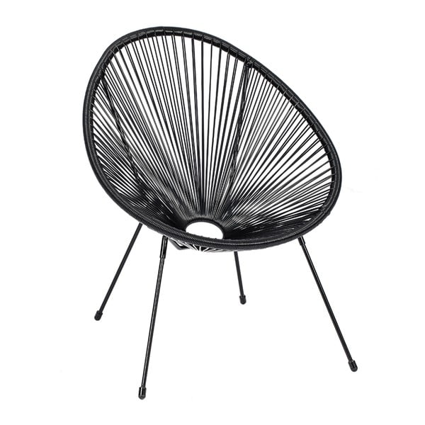 Čierne kovové/plastové záhradné kreslo Avocado Comfort – Bonami Selection-image-3