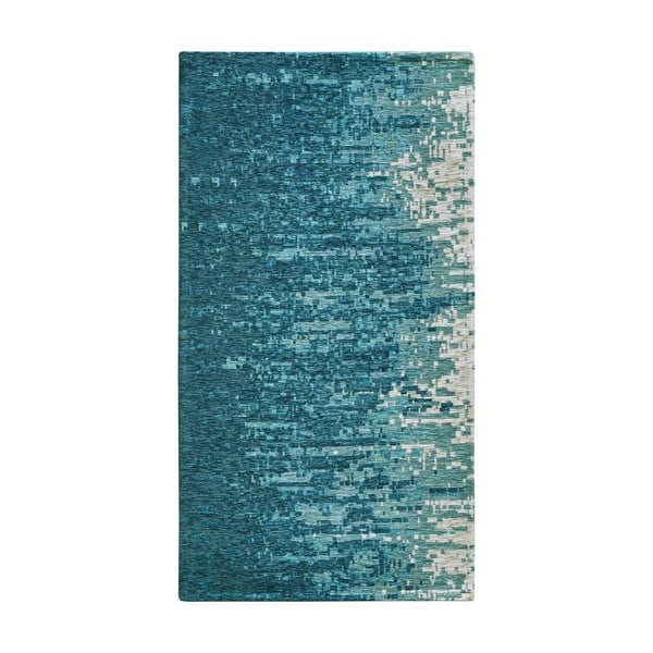 Modrý umývateľný behúň 55x115 cm Tamigi Azzurro – Floorita
