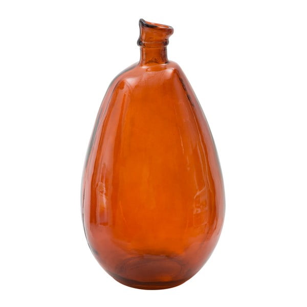 Oranžová váza z recyklovaného skla Mauro Ferretti Put, výška 47 cm