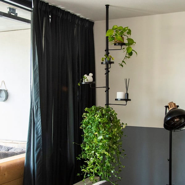 Čierny teleskopický etažér na kvetiny Esschert Design, dĺžka 210 - 301 cm-image-1