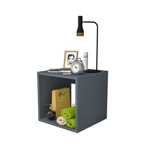 Sivý nočný stolík Biga - Gauge Concept-image-1