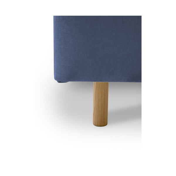 Modrá čalúnená dvojlôžková posteľ s roštom 180x200 cm Zee – Scandic-image-4