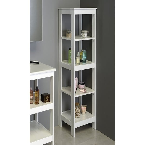 Biely kúpeľňový regál 36x86,5 cm Etide – Sapho-image-1