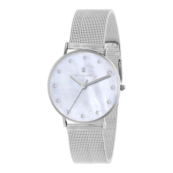 Strieborno-biele dámske hodinky Black Oak Susan