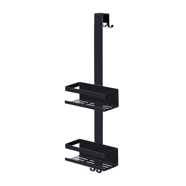 Čierna závesná kúpeľňová polička z nehrdzavejúcej ocele Bribano – Wenko