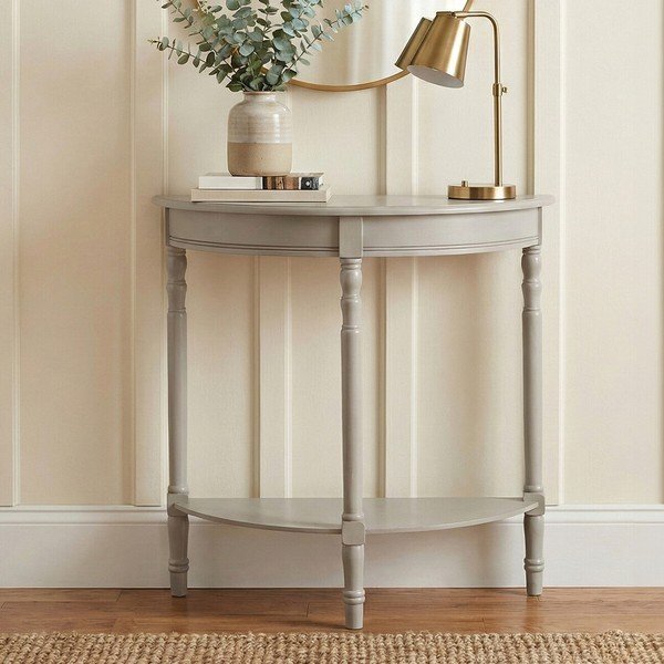 Sivý konzolový stolík z borovicového dreva 30x80 cm Heritage – Premier Housewares-image-1