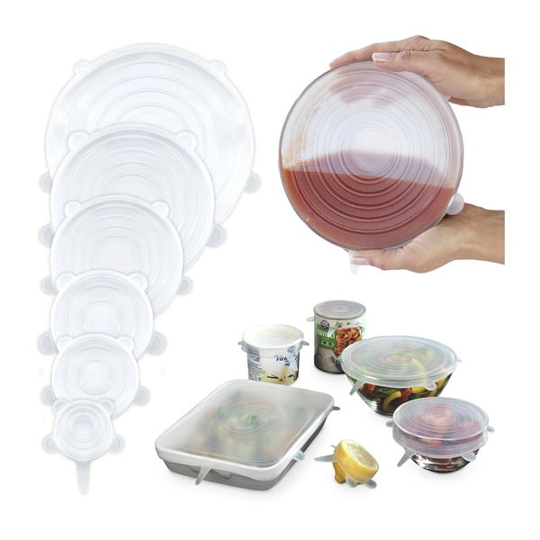 Silikónové univerzálne viečka na potraviny v súprave – Maximex-image-4