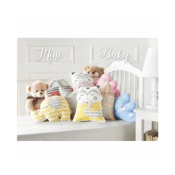 Ružový detský vankúšik s prímesou bavlny Mike & Co. NEW YORK Pillow Toy Smart Cat, 23 x 33 cm-image-2