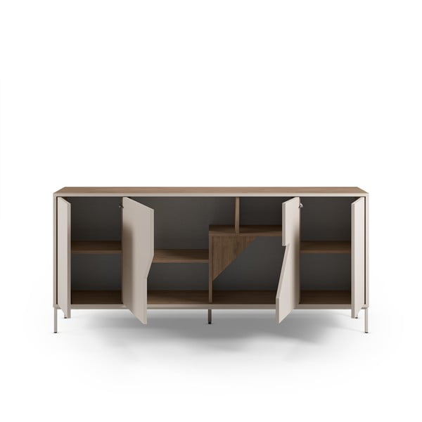 Komoda v dekore duba v krémovo-prírodnej farbe 180x80x40 cm Lilou – Marckeric-image-4