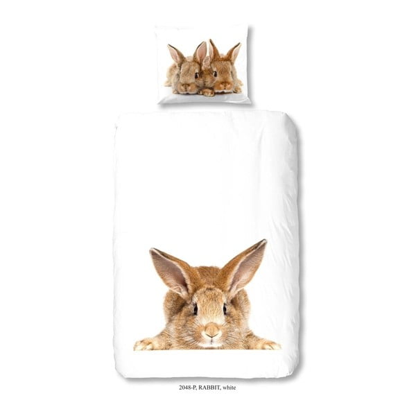 Detské bavlnené obliečky Good Morning Rabbit, 140 × 200 cm