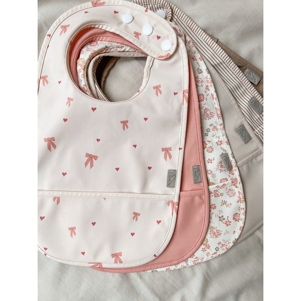 Béžové podbradníky v súprave 2 ks Classic Stripes Camel – Cam Cam Copenhagen-image-1