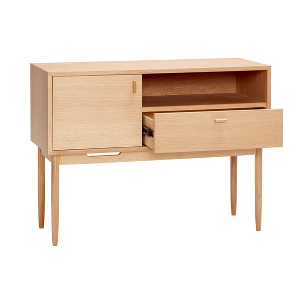 Vysoká komoda v dekore duba v prírodnej farbe 100x75 cm Cube – Hübsch-image-2