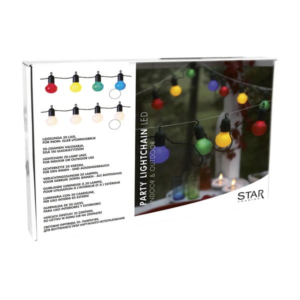 Farebná svetelná LED reťaz vhodná do exteriéru Star Trading Party, dĺžka 5,7 m-image-2